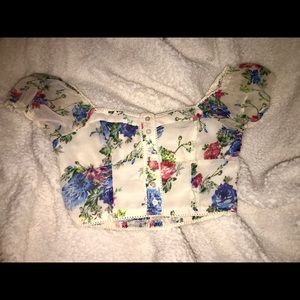 Cute floral crop top